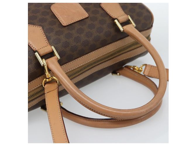 Céline CELINE Macadam Canvas Hand Bag PVC Leather 2way Brown Gold - vista 7