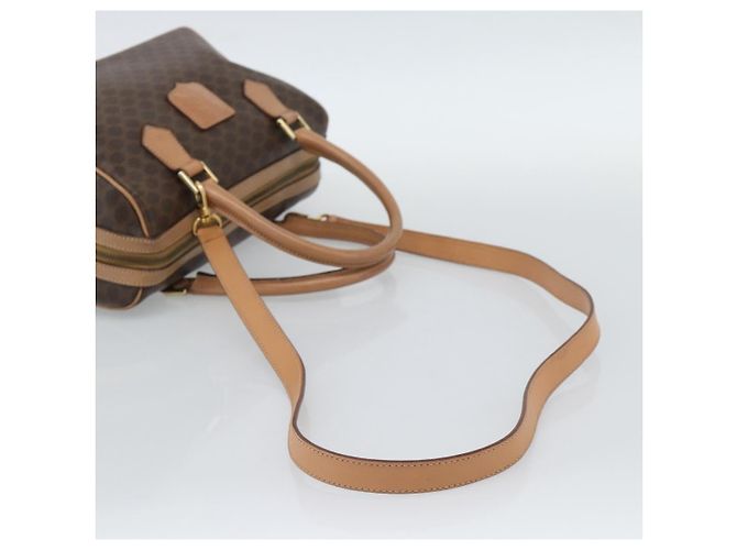 Céline CELINE Macadam Canvas Hand Bag PVC Leather 2way Brown Gold - vista 9