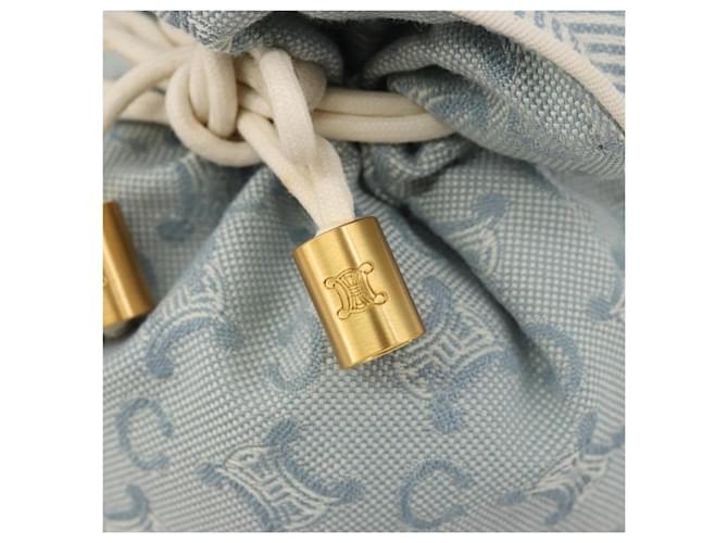 Céline CELINE C Macadam Canvas Pouch Light Blue - vista 13