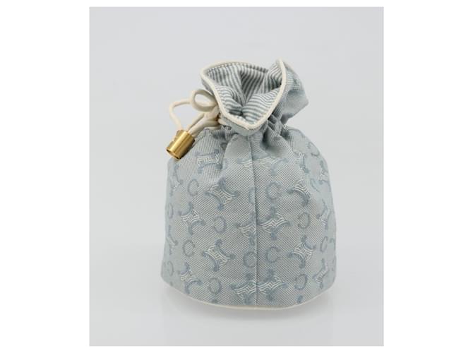 Céline CELINE C Macadam Canvas Pouch Light Blue - vista 4