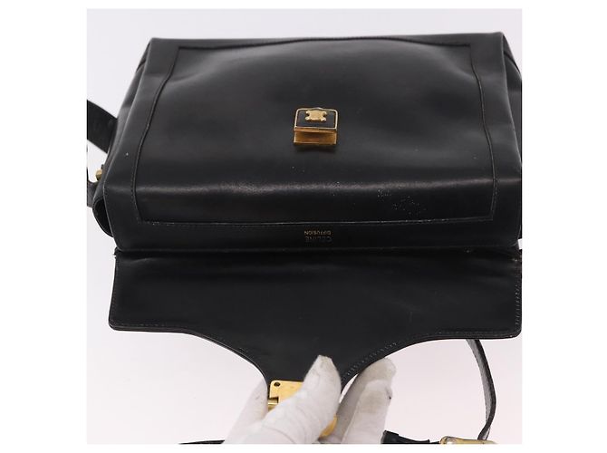 Céline CELINE Shoulder Bag Leather Black Gold - vista 10