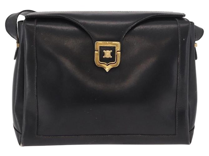 Céline CELINE Shoulder Bag Leather Black Gold - vista 13