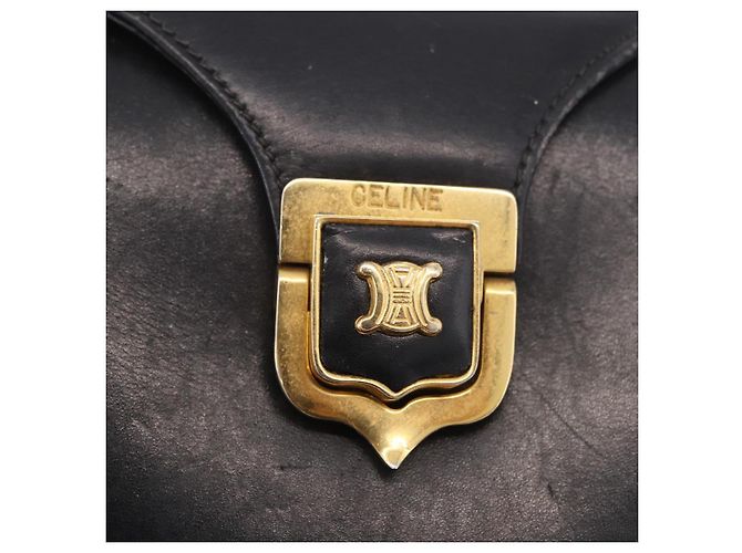Céline CELINE Shoulder Bag Leather Black Gold - vista 17