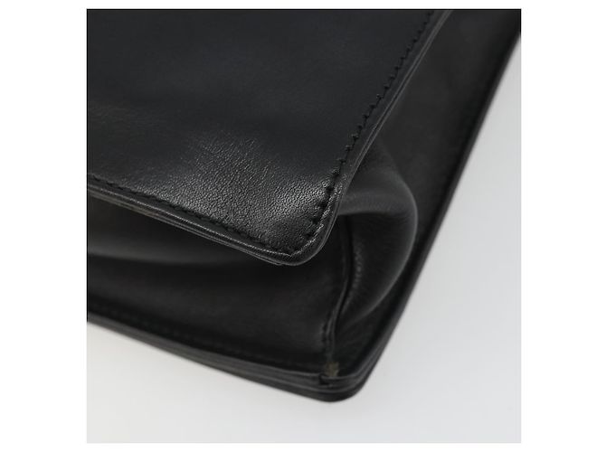 GUCCI Bamboo Shoulder Bag Leather Black Silver - vista 12