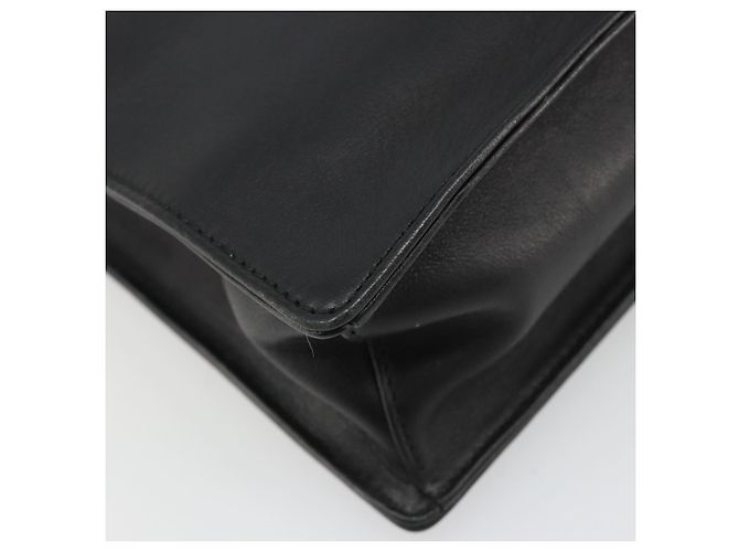 GUCCI Bamboo Shoulder Bag Leather Black Silver - vista 13