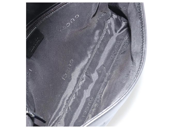GUCCI Bamboo Shoulder Bag Leather Black Silver - vista 18