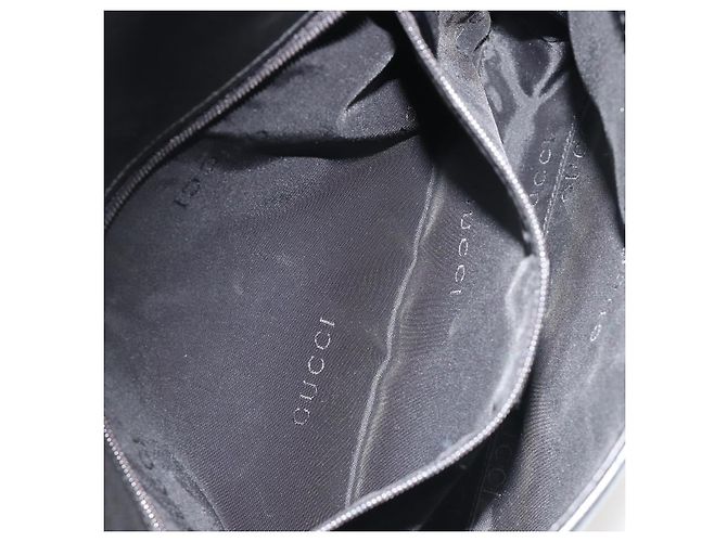 GUCCI Bamboo Shoulder Bag Leather Black Silver - vista 22
