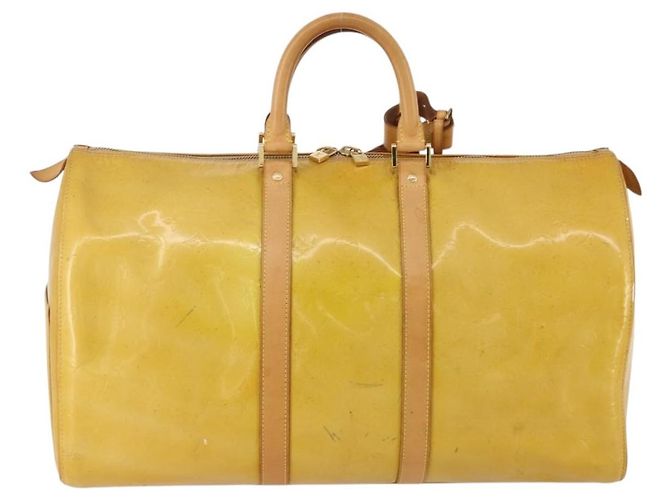 LOUIS VUITTON Monogram Vernis Mercer Boston Bag Beige M91000 LV - vista 2