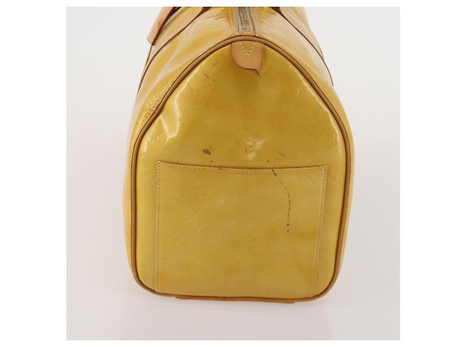 LOUIS VUITTON Monogram Vernis Mercer Boston Bag Beige M91000 LV - vista 3