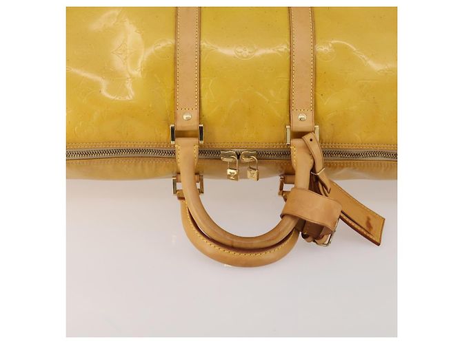LOUIS VUITTON Monogram Vernis Mercer Boston Bag Beige M91000 LV - vista 7