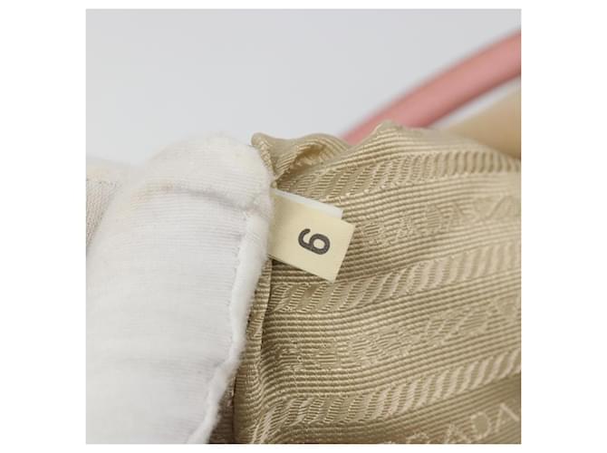 PRADA Hand Bag Canvas Beige Silver - vista 12