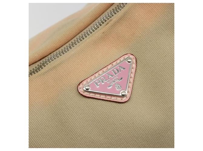 PRADA Hand Bag Canvas Beige Silver - vista 19