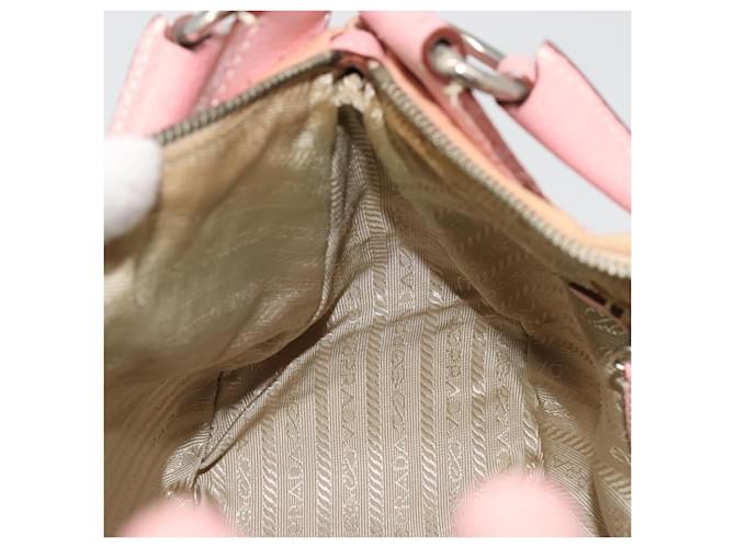 PRADA Hand Bag Canvas Beige Silver - vista 23