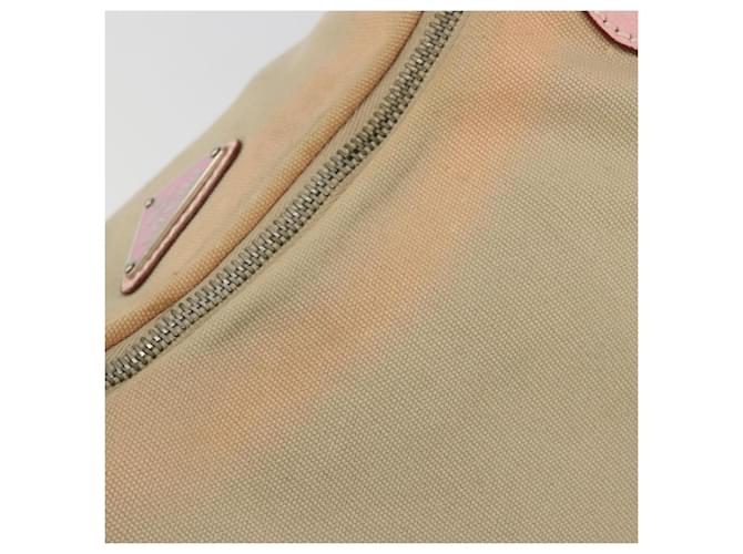 PRADA Hand Bag Canvas Beige Silver - vista 7