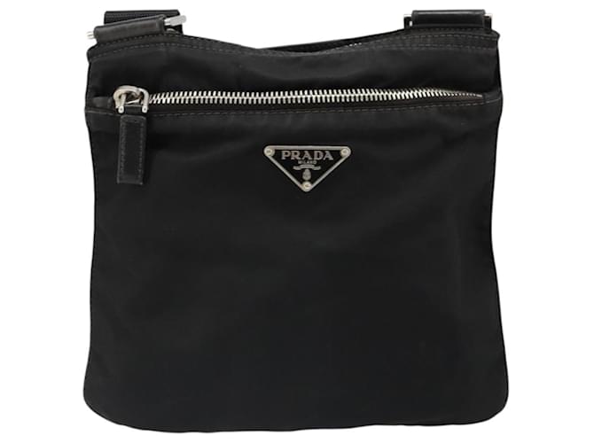PRADA Shoulder Bag Nylon Black Silver - vista 13