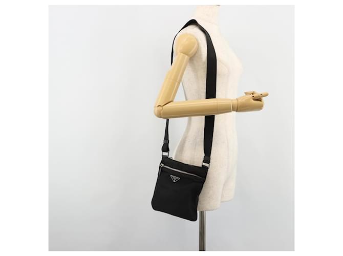 PRADA Shoulder Bag Nylon Black Silver - vista 23