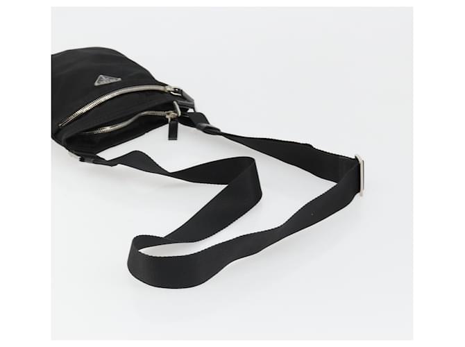 PRADA Shoulder Bag Nylon Black Silver - vista 7