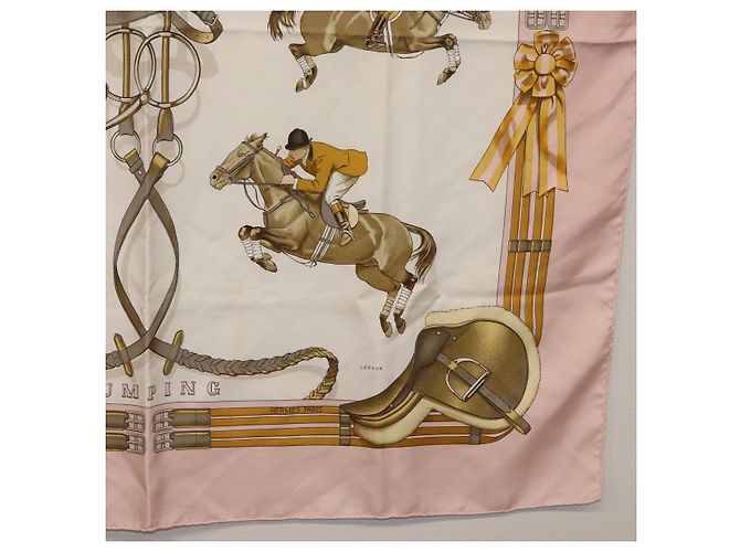 Hermès HERMES Carre 90 Scarf  JUNPING  Silk Pink - vista 10