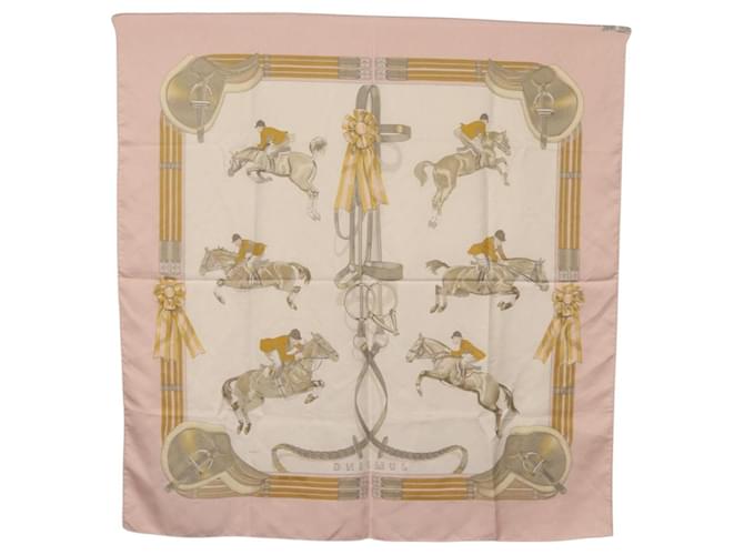 Hermès HERMES Carre 90 Scarf  JUNPING  Silk Pink - vista 13