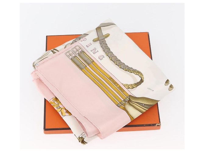 Hermès HERMES Carre 90 Scarf  JUNPING  Silk Pink - vista 15