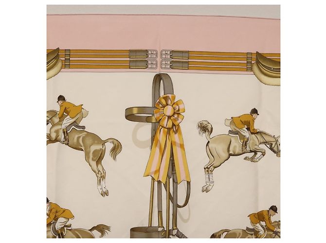 Hermès HERMES Carre 90 Scarf  JUNPING  Silk Pink - vista 3