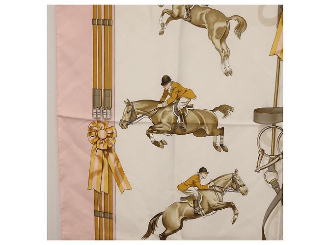 Hermès HERMES Carre 90 Scarf  JUNPING  Silk Pink - vista 5