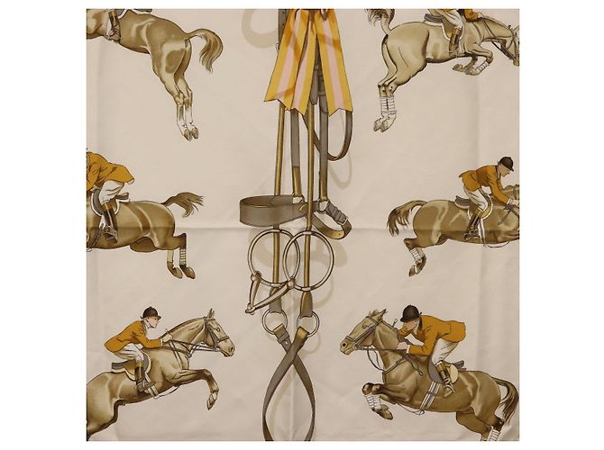 Hermès HERMES Carre 90 Scarf  JUNPING  Silk Pink - vista 6