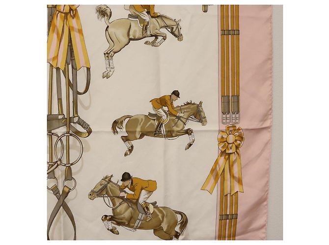 Hermès HERMES Carre 90 Scarf  JUNPING  Silk Pink - vista 7
