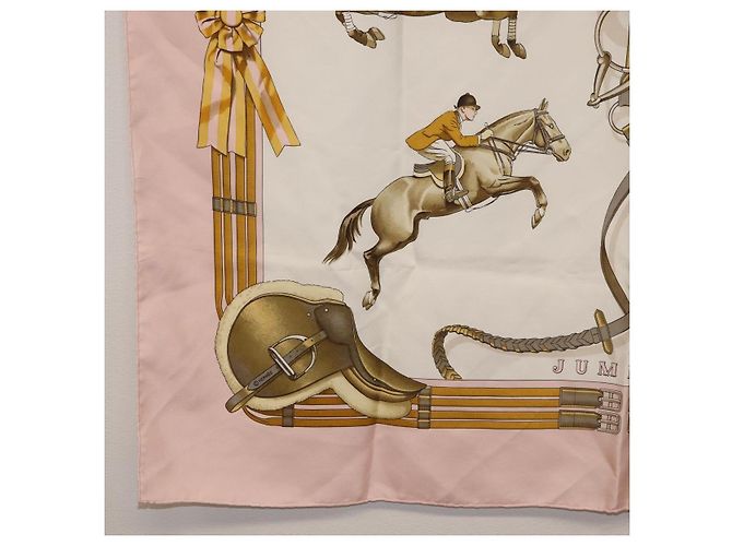 Hermès HERMES Carre 90 Scarf  JUNPING  Silk Pink - vista 8