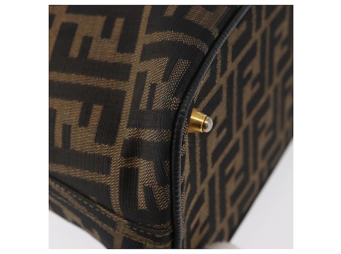 FENDI Zucca Canvas Hand Bag Black Brown - vista 15