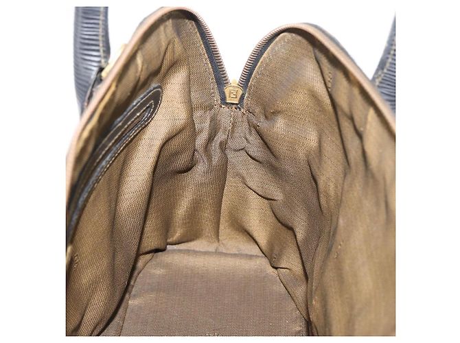 FENDI Zucca Canvas Hand Bag Black Brown - vista 20