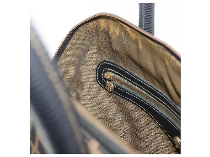 FENDI Zucca Canvas Hand Bag Black Brown - vista 22