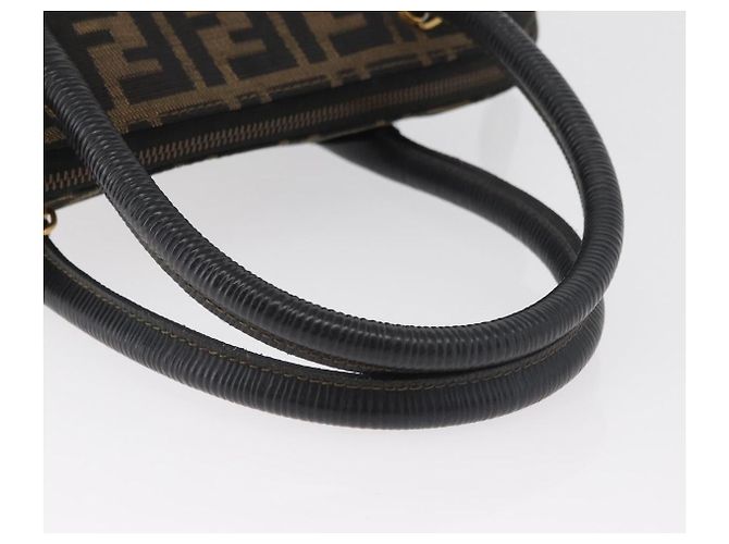 FENDI Zucca Canvas Hand Bag Black Brown - vista 7