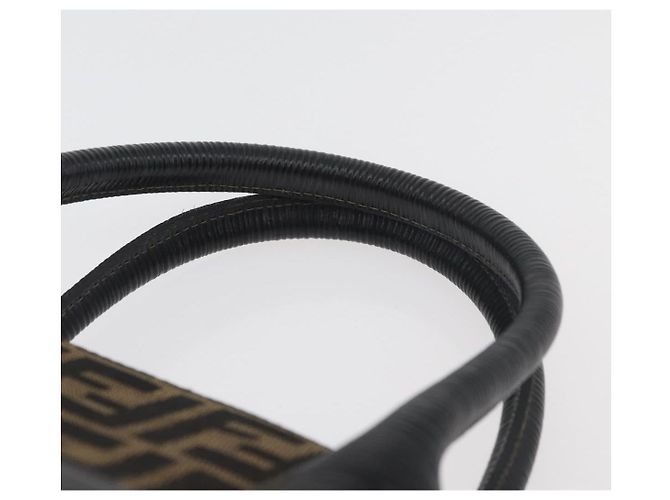 FENDI Zucca Canvas Hand Bag Black Brown - vista 8