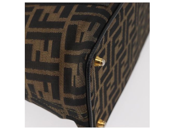 FENDI Zucca Canvas Hand Bag Black Brown - vista 9