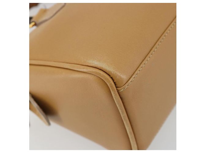 GUCCI Sac à main Bamboo Cuir 2way Beige Gold - vue 13