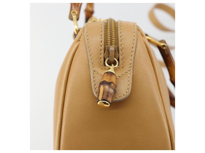 GUCCI Sac à main Bamboo Cuir 2way Beige Gold - vue 16
