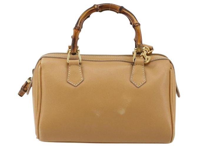 GUCCI Sac à main Bamboo Cuir 2way Beige Gold - vue 2