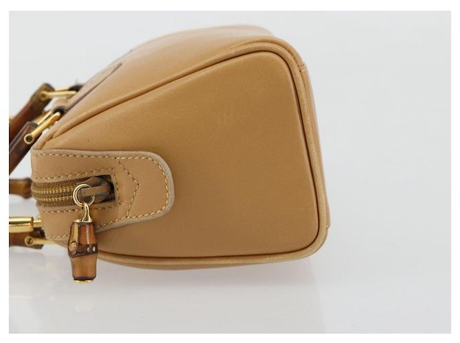 GUCCI Sac à main Bamboo Cuir 2way Beige Gold - vue 5