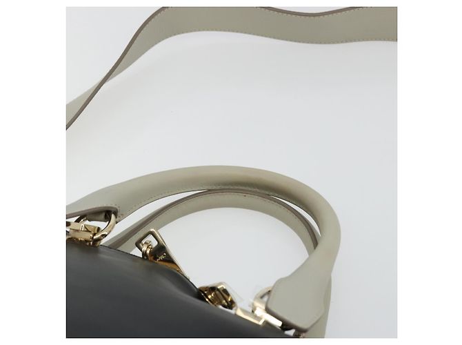 Chloé Chloe Bailey Hand Bag Leather 2way Black Gold - vista 8