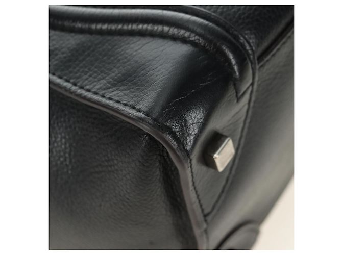 Céline CELINE Luggage Mini Hand Bag Leather Black Silver - Ansicht 10