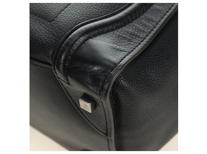 Céline CELINE Luggage Mini Hand Bag Leather Black Silver - Ansicht 11