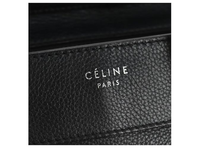 Céline CELINE Luggage Mini Hand Bag Leather Black Silver - Ansicht 15