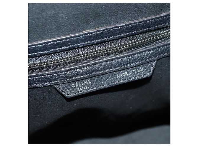 Céline CELINE Luggage Mini Hand Bag Leather Black Silver - Ansicht 17