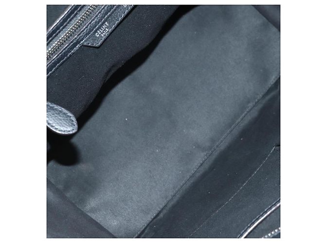 Céline CELINE Luggage Mini Hand Bag Leather Black Silver - Ansicht 18
