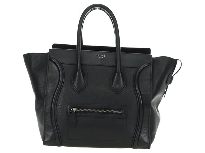 Céline CELINE Luggage Mini Hand Bag Leather Black Silver - Ansicht 2