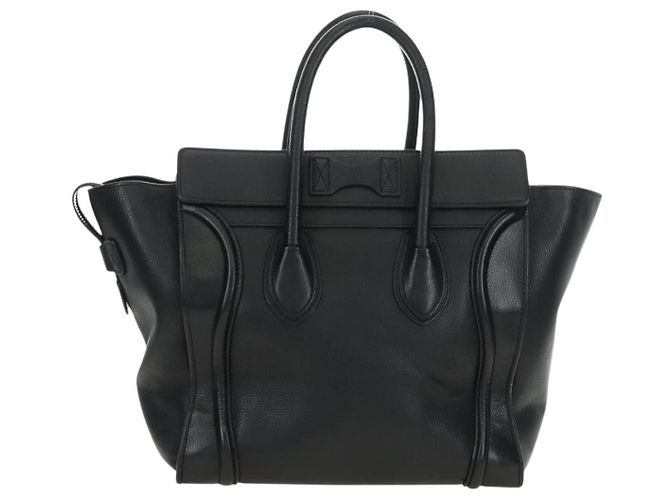 Céline CELINE Luggage Mini Hand Bag Leather Black Silver - Ansicht 3