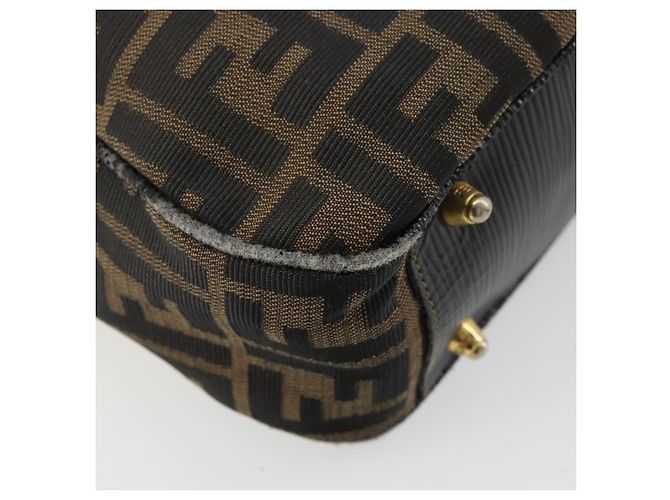 FENDI Zucca Canvas Hand Bag 2way Black Brown - vista 15