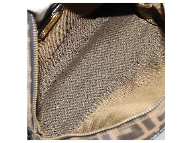 FENDI Zucca Canvas Hand Bag 2way Black Brown - vista 18