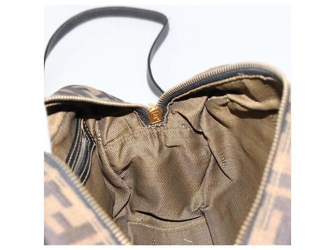 FENDI Zucca Canvas Hand Bag 2way Black Brown - vista 19